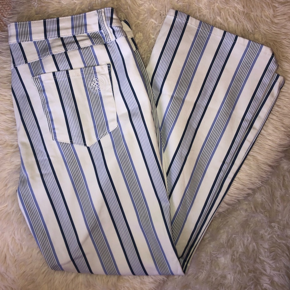 Nautical Blue & White Striped Laurie Felt Pants